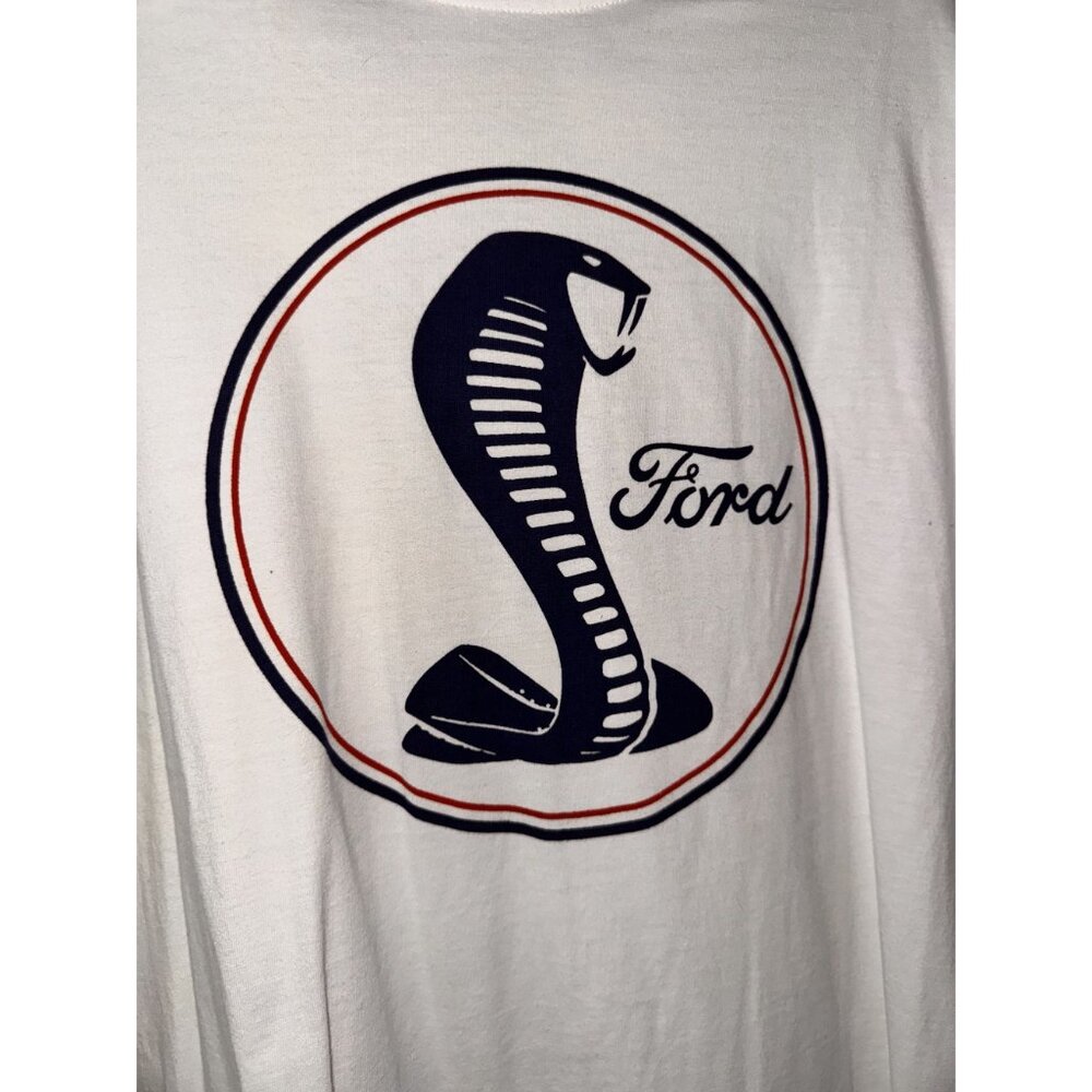 Ford Cobra Logo Long Sleeve White Shirt By Red Jacket - Picture 7 of 11